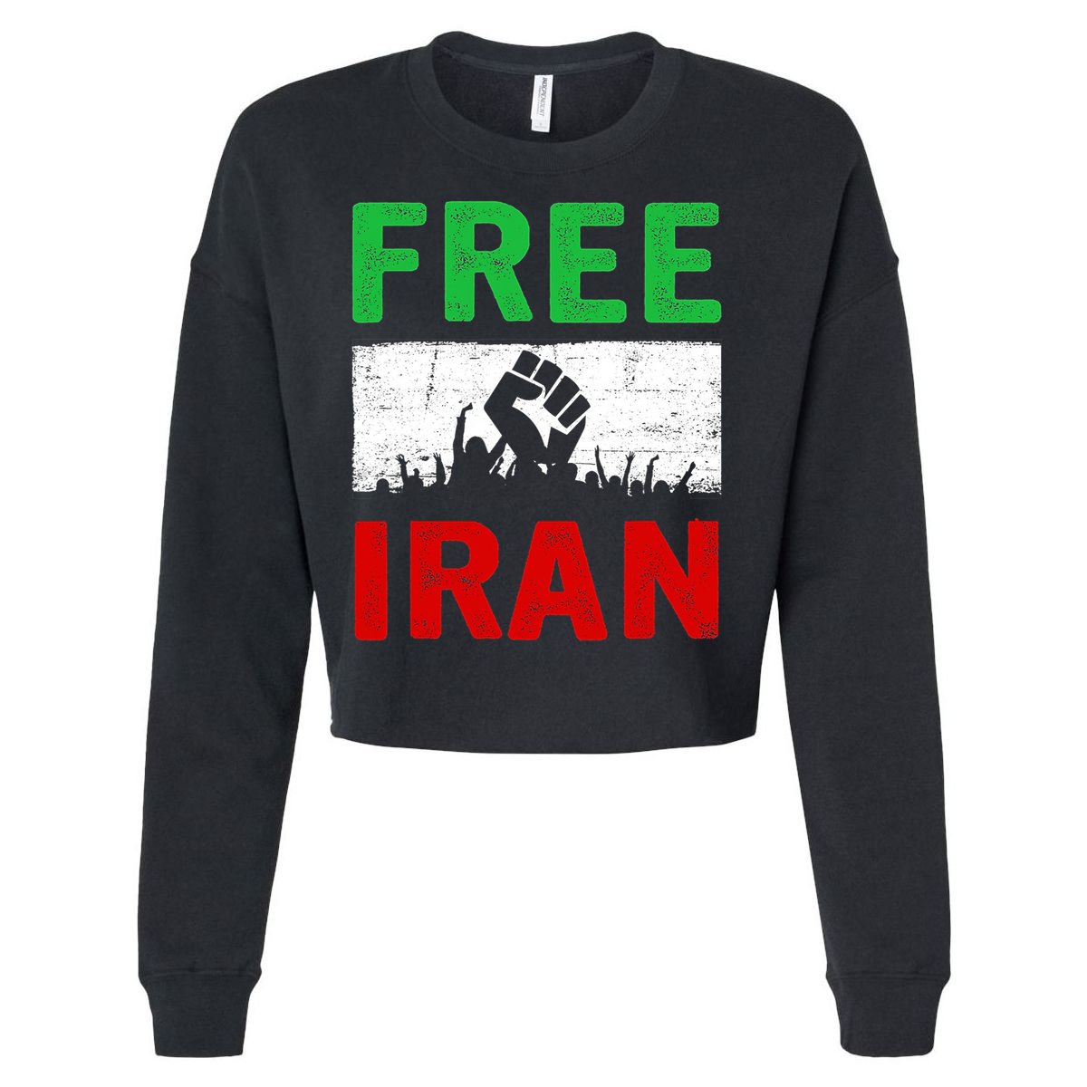 Free Iran Stand With The Women Of Iran Cropped Pullover Crew