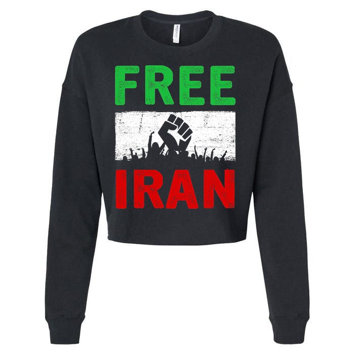 Free Iran Stand With The Women Of Iran Cropped Pullover Crew