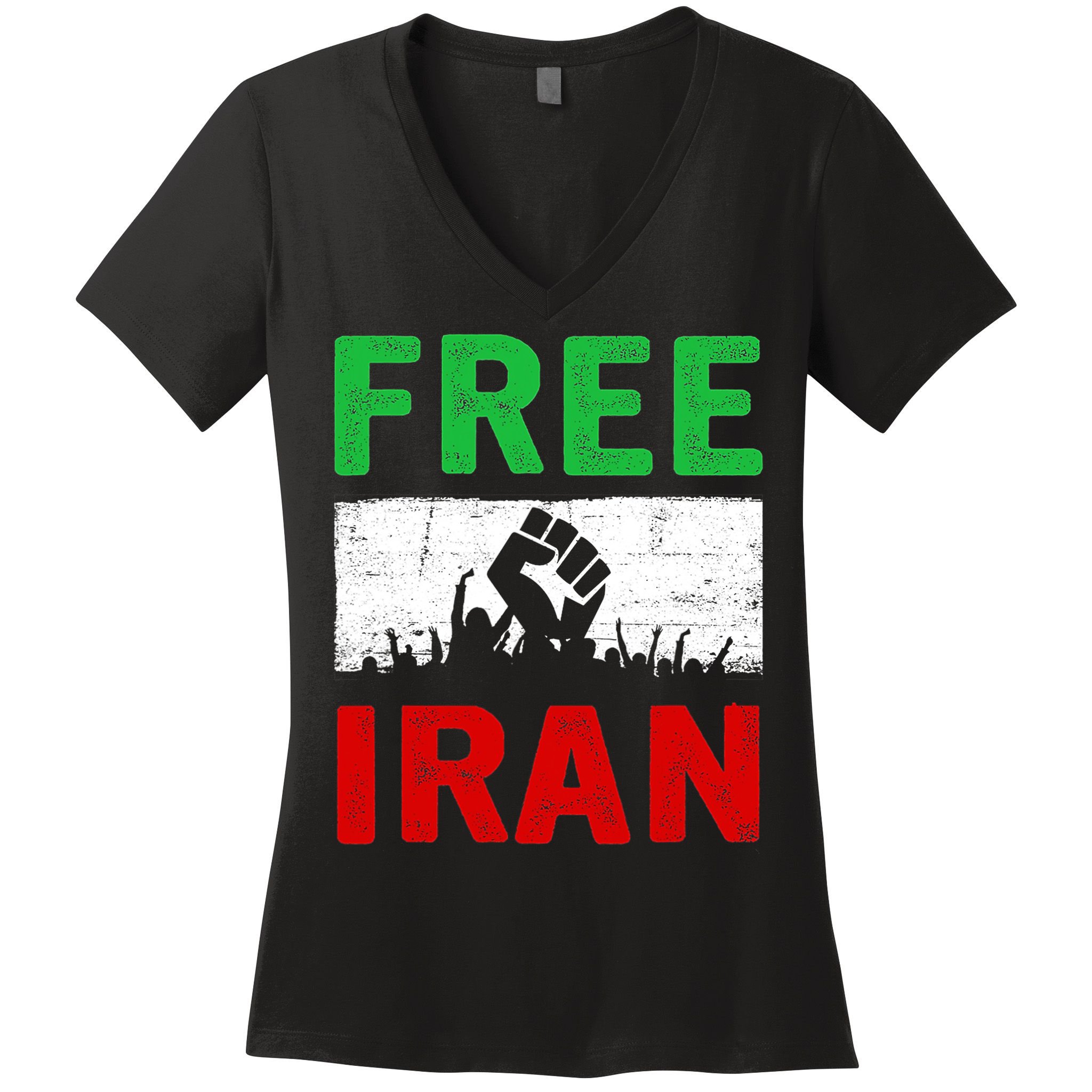 Free Iran Stand With The Women Of Iran Women's V-Neck T-Shirt