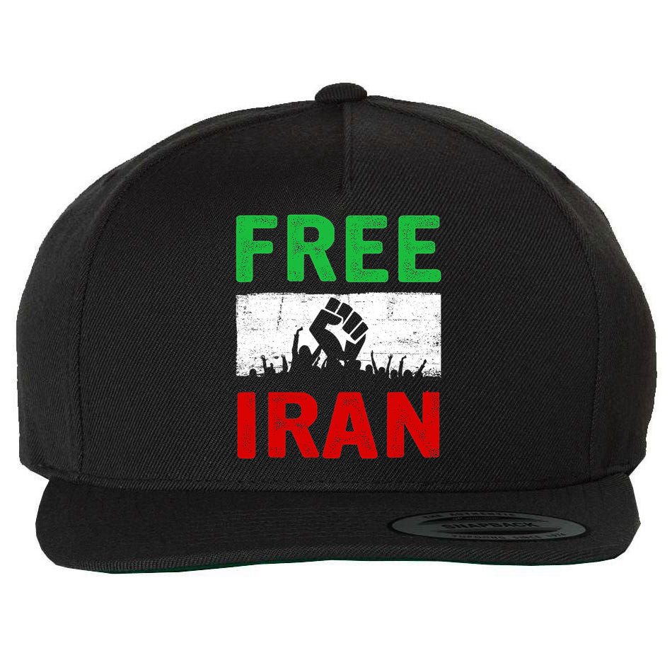 Free Iran Stand With The Women Of Iran Wool Snapback Cap