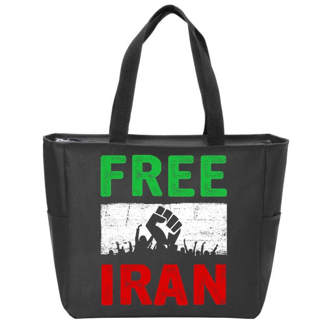 Free Iran Stand With The Women Of Iran Zip Tote Bag