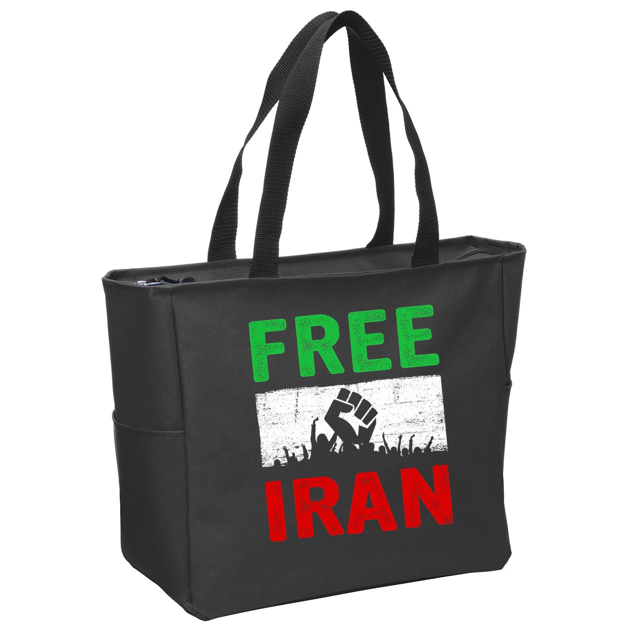 Free Iran Stand With The Women Of Iran Zip Tote Bag