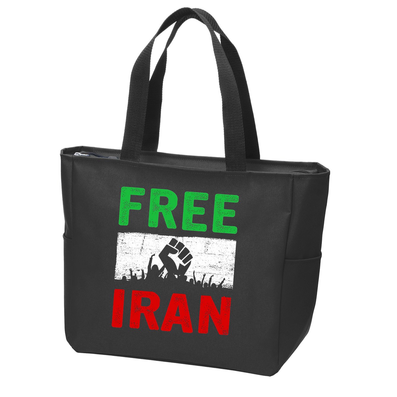 Free Iran Stand With The Women Of Iran Zip Tote Bag