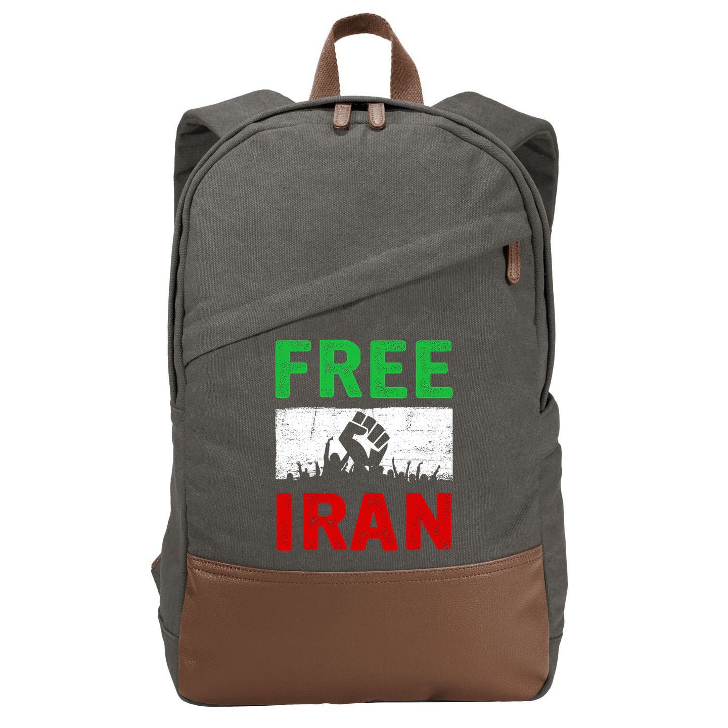 Free Iran Stand With The Women Of Iran Cotton Canvas Backpack