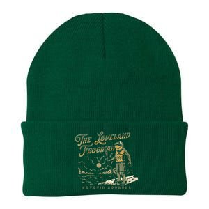 Frog I Saw The Loveland Frogman Knit Cap Winter Beanie