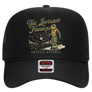 Frog I Saw The Loveland Frogman High Crown Mesh Back Trucker Hat