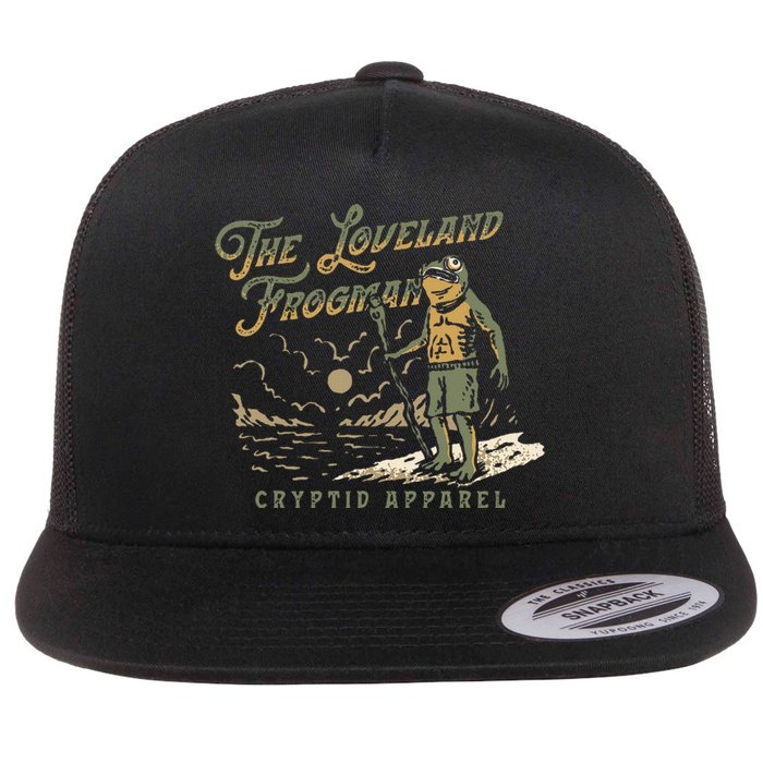 Frog I Saw The Loveland Frogman Flat Bill Trucker Hat