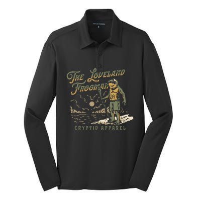 Frog I Saw The Loveland Frogman Silk Touch Performance Long Sleeve Polo