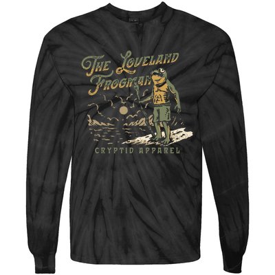 Frog I Saw The Loveland Frogman Tie-Dye Long Sleeve Shirt