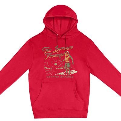 Frog I Saw The Loveland Frogman Premium Pullover Hoodie