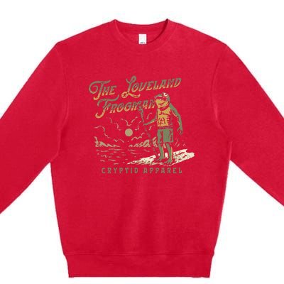 Frog I Saw The Loveland Frogman Premium Crewneck Sweatshirt