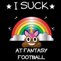 Funny I Suck At Fantasy Football Poop Unicorn Punishment Design Impact Tech Backpack