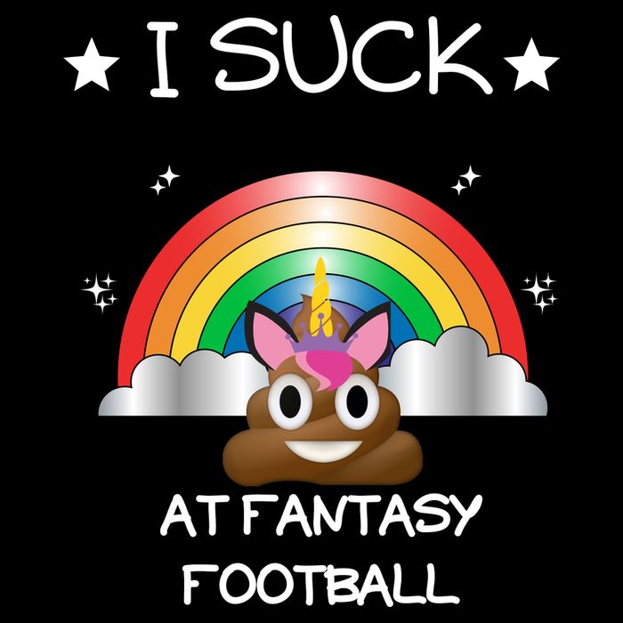 Funny I Suck At Fantasy Football Poop Unicorn Punishment Design Impact Tech Backpack