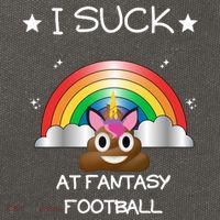Funny I Suck At Fantasy Football Poop Unicorn Punishment Design Cotton Canvas Backpack