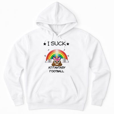 Funny I Suck At Fantasy Football Poop Unicorn Punishment Design Hoodie
