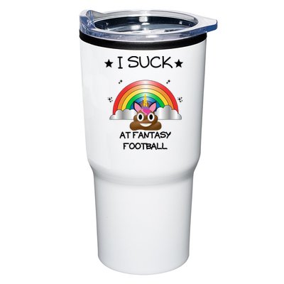 Funny I Suck At Fantasy Football Poop Unicorn Punishment Design Tumbler