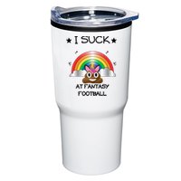 Funny I Suck At Fantasy Football Poop Unicorn Punishment Design Tumbler