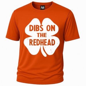 Funny Irish St Patricks Day Shamrock Dibs On The Redhead Cooling Performance Crew T-Shirt