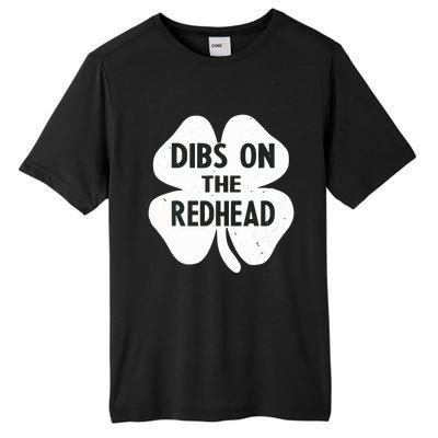 Funny Irish St Patricks Day Shamrock Dibs On The Redhead Tall Fusion ChromaSoft Performance T-Shirt