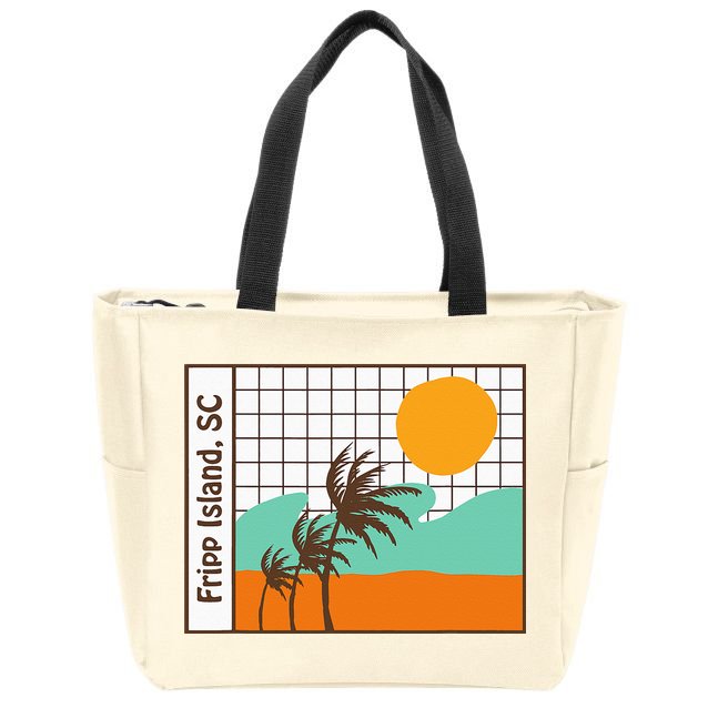 Fripp Island South Carolina Beach Zip Tote Bag