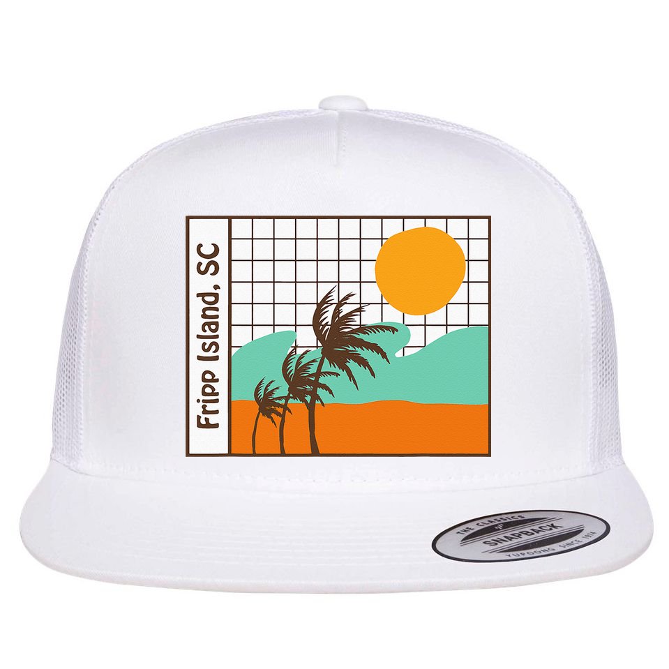 Fripp Island South Carolina Beach Flat Bill Trucker Hat
