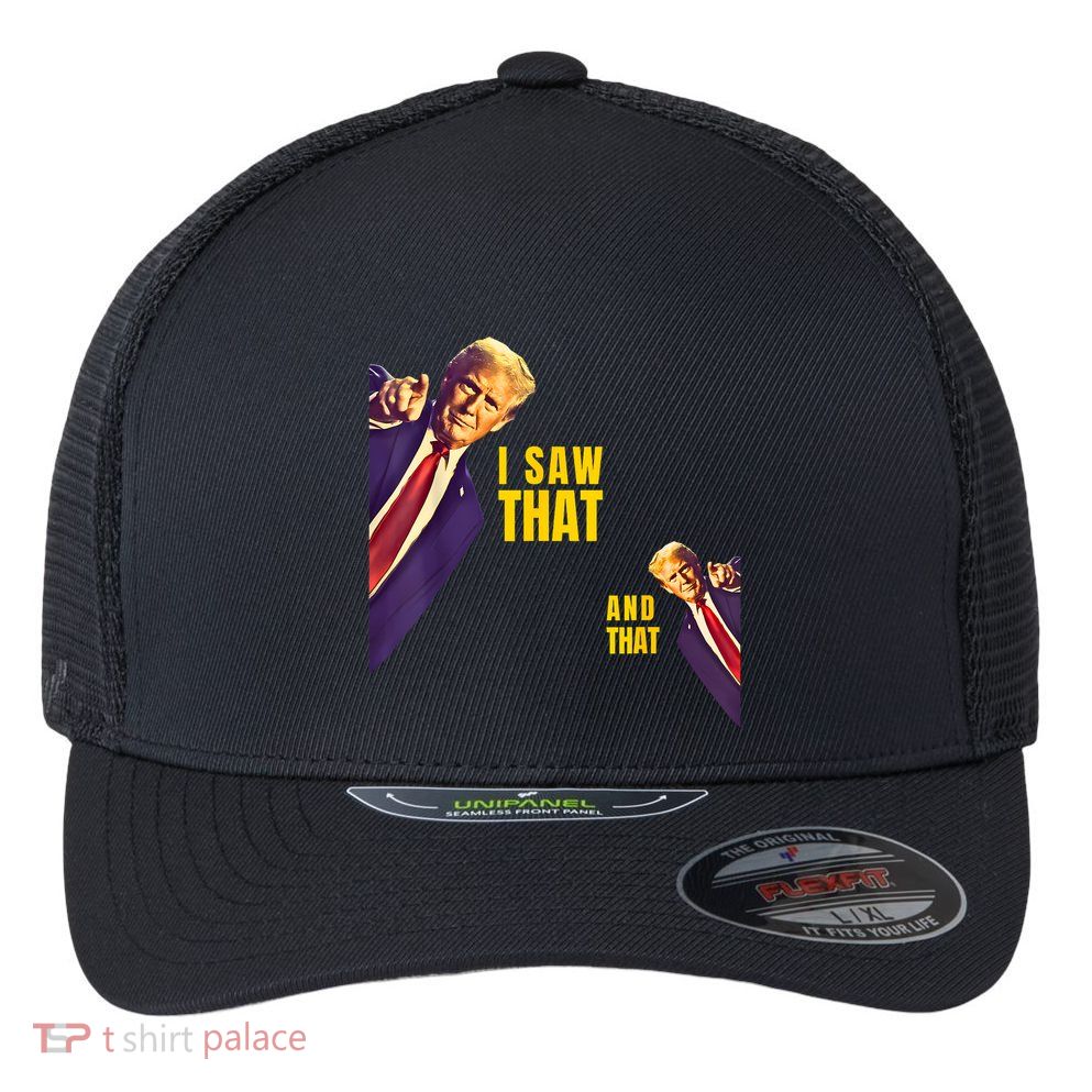 Funny I Saw That Jesus Meme Barron And IM Telling Dad Trump Flexfit Unipanel Trucker Cap