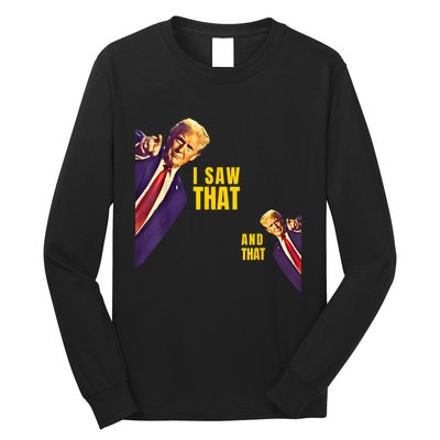Funny I Saw That Jesus Meme Barron And IM Telling Dad Trump Long Sleeve Shirt