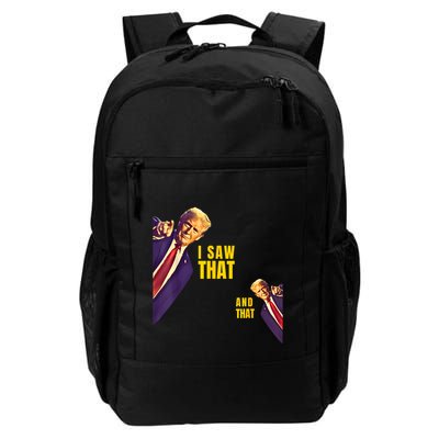 Funny I Saw That Jesus Meme Barron And IM Telling Dad Trump Backpack