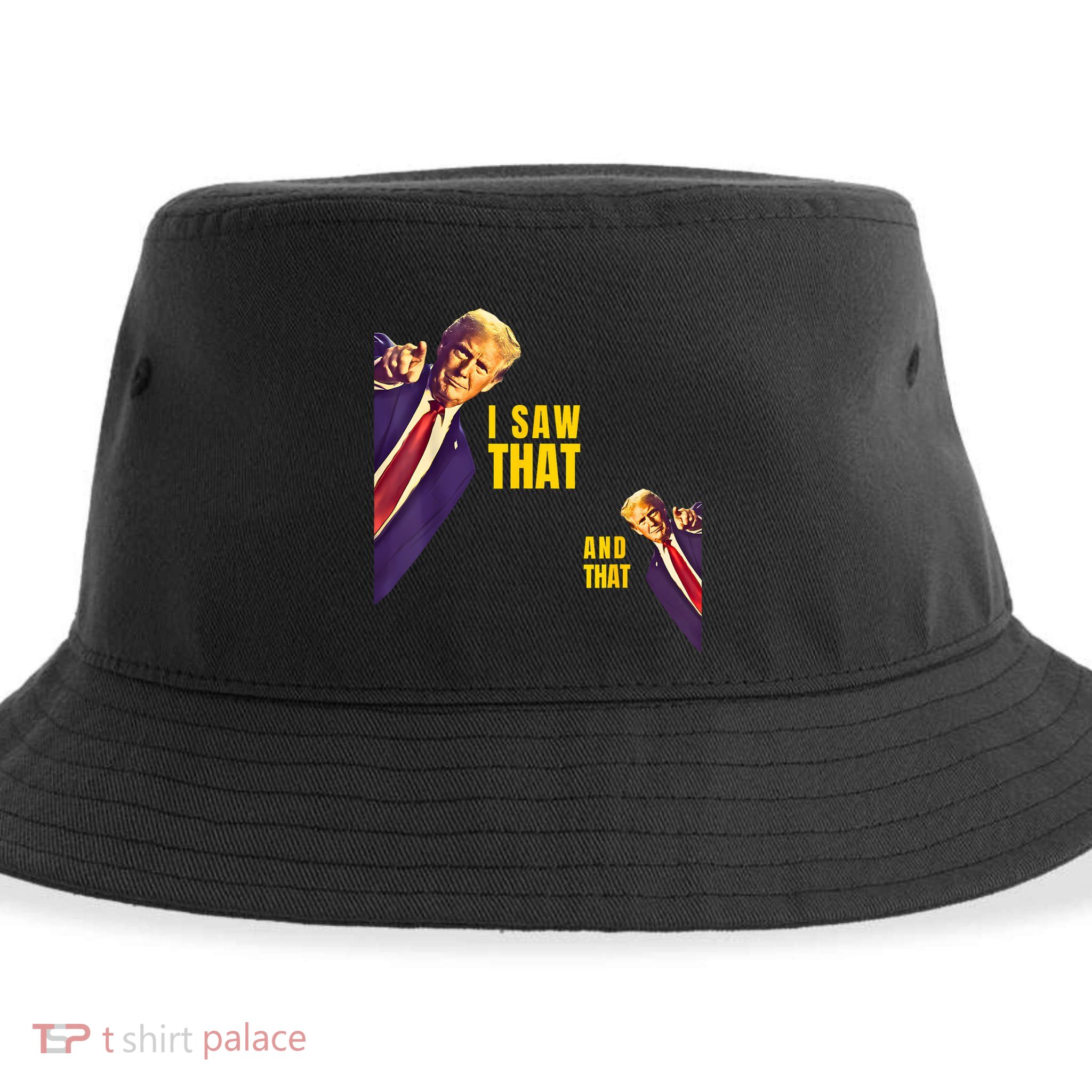 Funny I Saw That Jesus Meme Barron And IM Telling Dad Trump Sustainable Bucket Hat