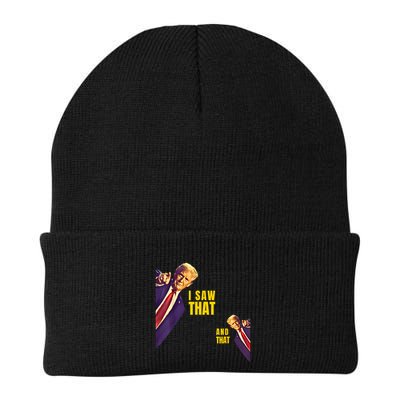 Funny I Saw That Jesus Meme Barron And IM Telling Dad Trump Beanie