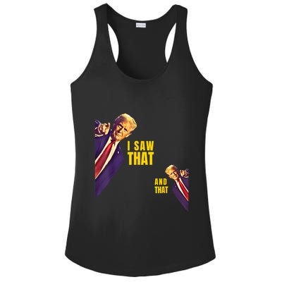 Funny I Saw That Jesus Meme Barron And IM Telling Dad Trump Ladies PosiCharge Competitor Racerback Tank