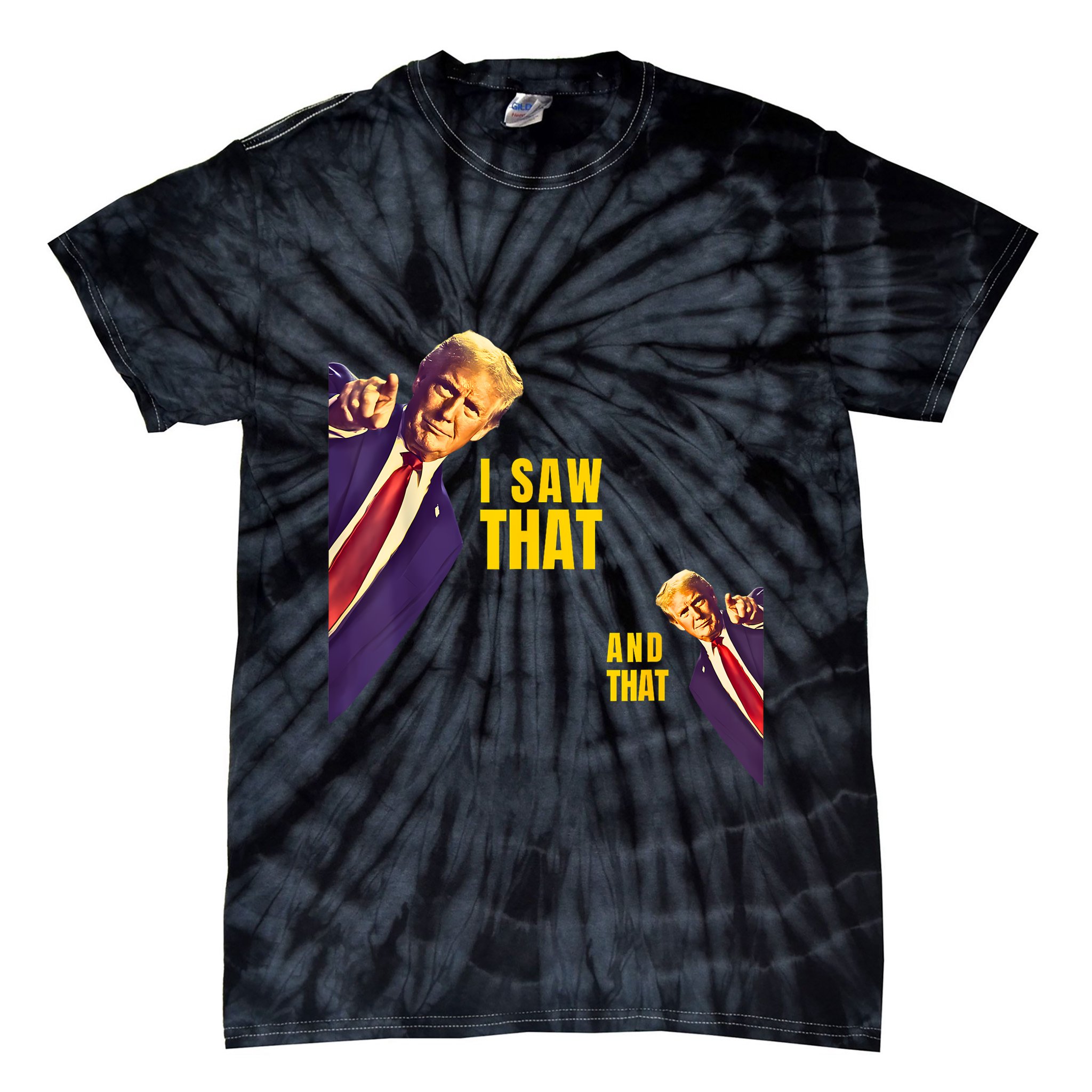 Funny I Saw That Jesus Meme Barron And IM Telling Dad Trump Tie-Dye T-Shirt