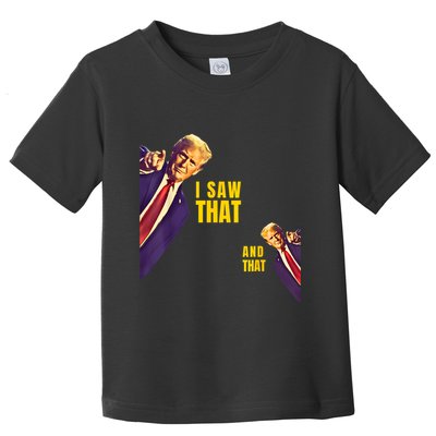 Funny I Saw That Jesus Meme Barron And IM Telling Dad Trump Toddler T-Shirt