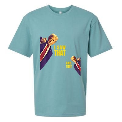 Funny I Saw That Jesus Meme Barron And IM Telling Dad Trump Sueded Cloud Jersey T-Shirt
