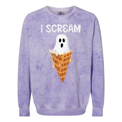 Funny I Scream Spooky Boo Gift Halloween Colorblast Crewneck Sweatshirt