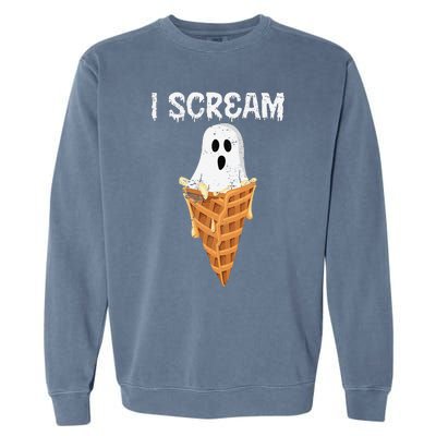 Funny I Scream Spooky Boo Gift Halloween Garment-Dyed Sweatshirt