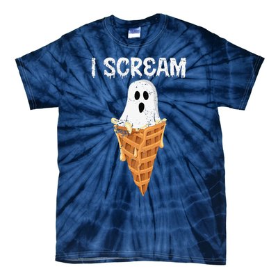 Funny I Scream Spooky Boo Gift Halloween Tie-Dye T-Shirt