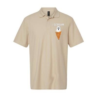 Funny I Scream Spooky Boo Gift Halloween Softstyle Adult Sport Polo