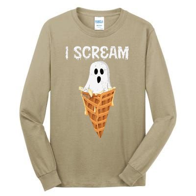 Funny I Scream Spooky Boo Gift Halloween Tall Long Sleeve T-Shirt