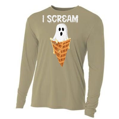 Funny I Scream Spooky Boo Gift Halloween Cooling Performance Long Sleeve Crew