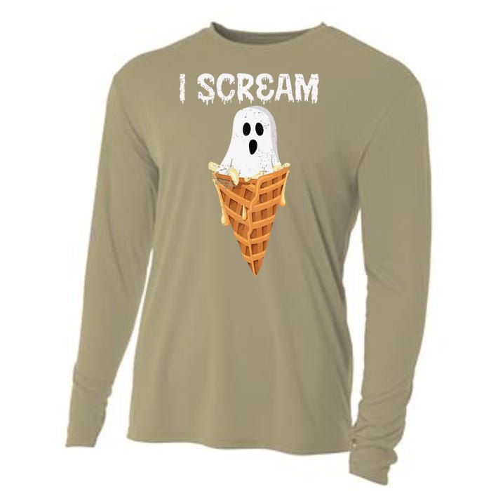 Funny I Scream Spooky Boo Gift Halloween Cooling Performance Long Sleeve Crew