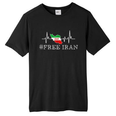 Free Iran Symbol Flag Heartbeat Freedom Love Tall Fusion ChromaSoft Performance T-Shirt