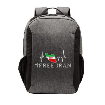 Free Iran Symbol Flag Heartbeat Freedom Love Vector Backpack