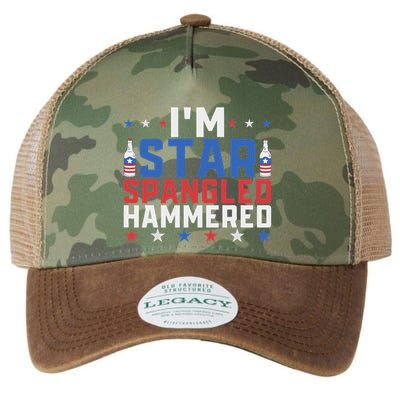 Funny IM Star Spangled Hammered Outfit 4th Of July Legacy Tie Dye Trucker Hat