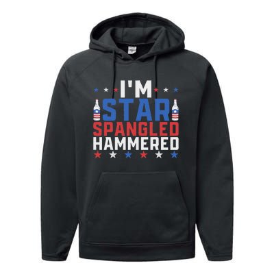 Funny IM Star Spangled Hammered Outfit 4th Of July Performance Fleece Hoodie