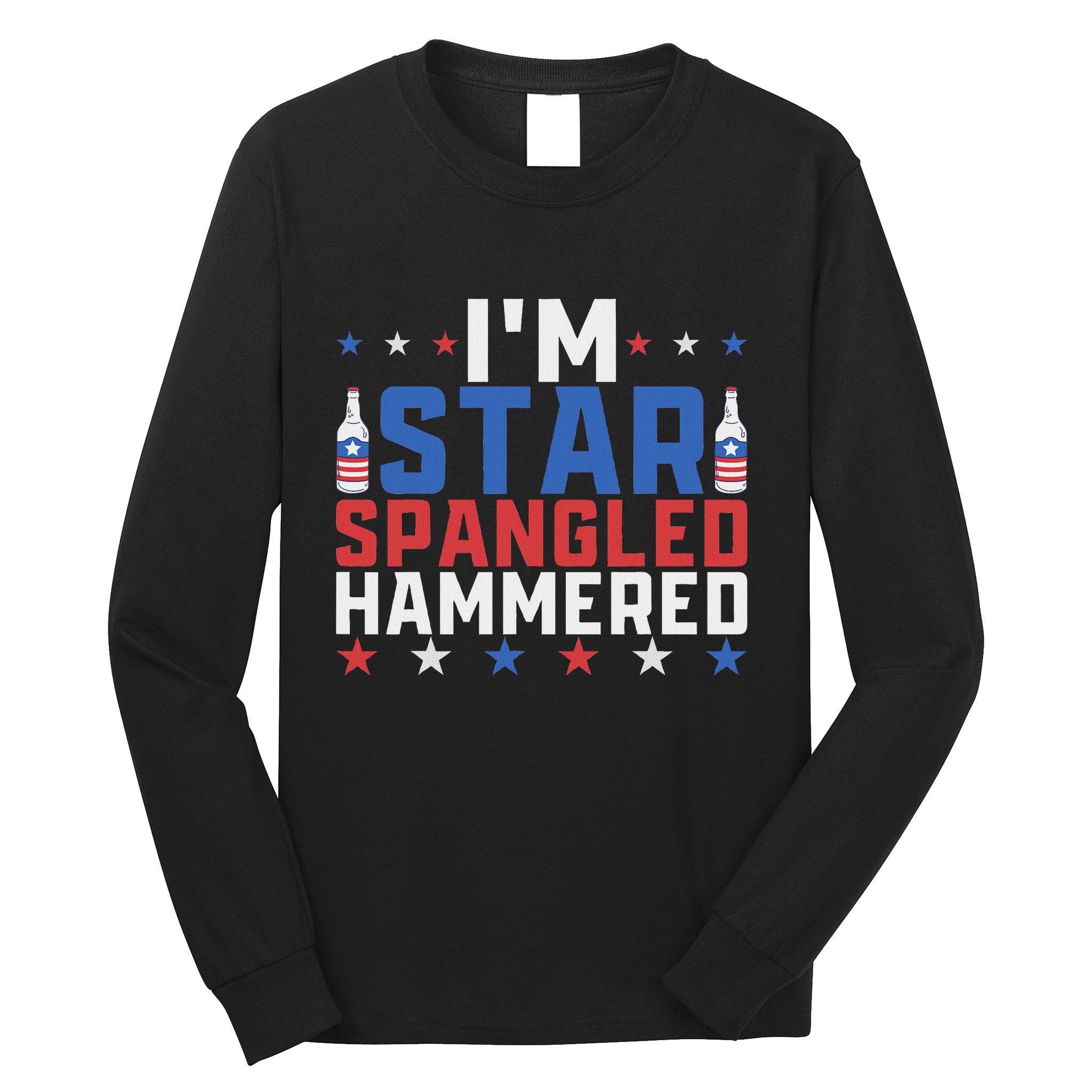 Funny IM Star Spangled Hammered Outfit 4th Of July Long Sleeve Shirt