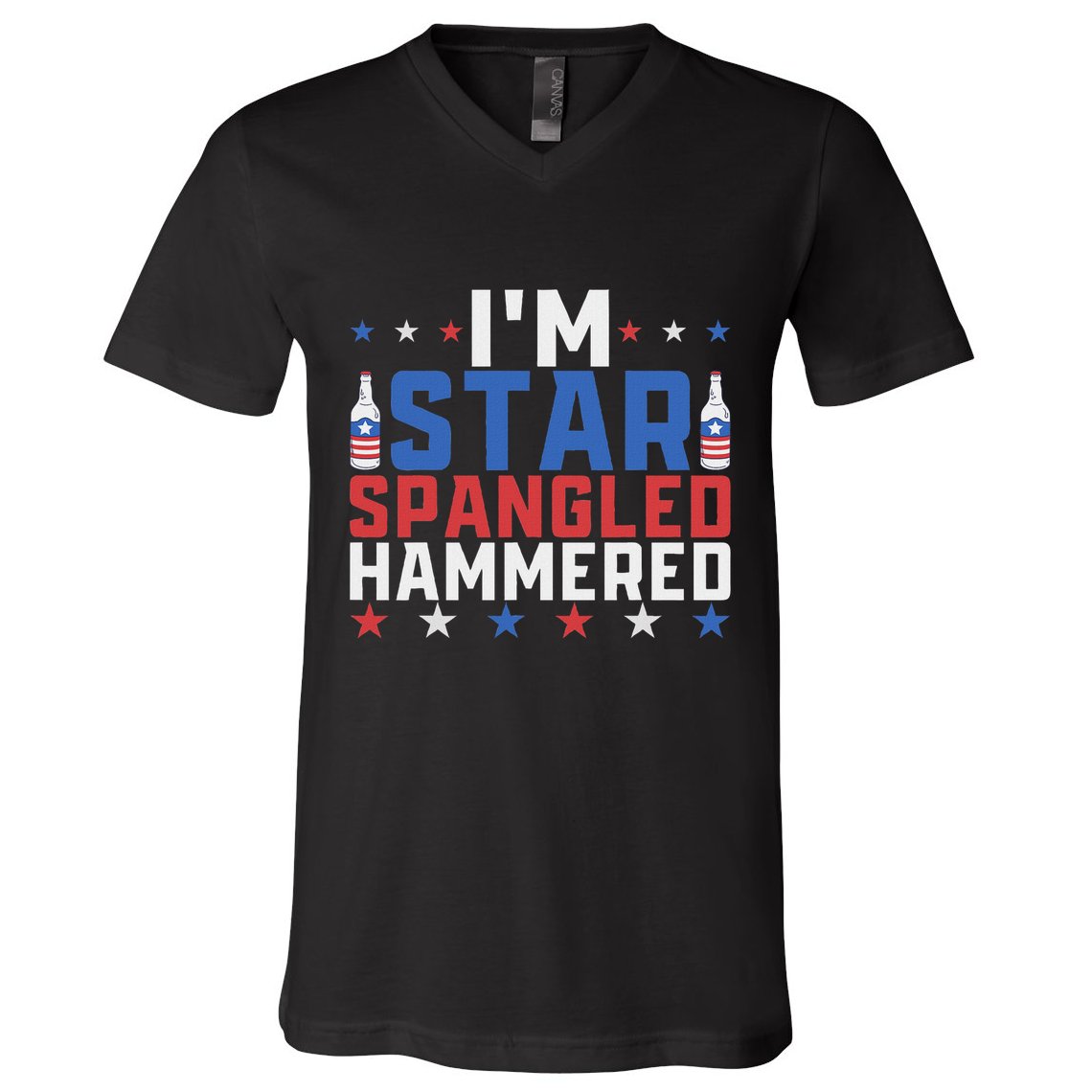 Funny IM Star Spangled Hammered Outfit 4th Of July V-Neck T-Shirt