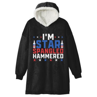 Funny IM Star Spangled Hammered Outfit 4th Of July Hooded Wearable Blanket