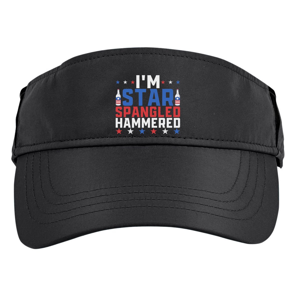 Funny IM Star Spangled Hammered Outfit 4th Of July Adult Drive Performance Visor