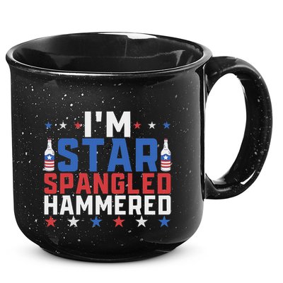 Funny IM Star Spangled Hammered Outfit 4th Of July 15oz Campfire Ceramic Mug